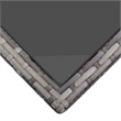 Bowery Hill Synthetic Poly Rattan Sofa Set in Grey and Dark Grey
