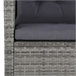 Bowery Hill Synthetic Poly Rattan Sofa Set in Grey and Dark Grey