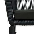 Bowery Hill Contemporary 3 Piece Rattan Bistro Set in Black Finish
