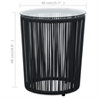 Bowery Hill Contemporary 3 Piece Rattan Bistro Set in Black Finish
