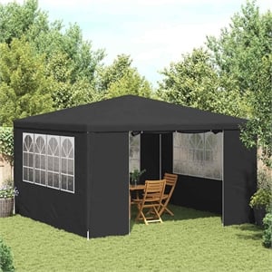 Bowery Hill Contemporary Steel 13.1 x 13.1 ft Party Tent in Anthracite