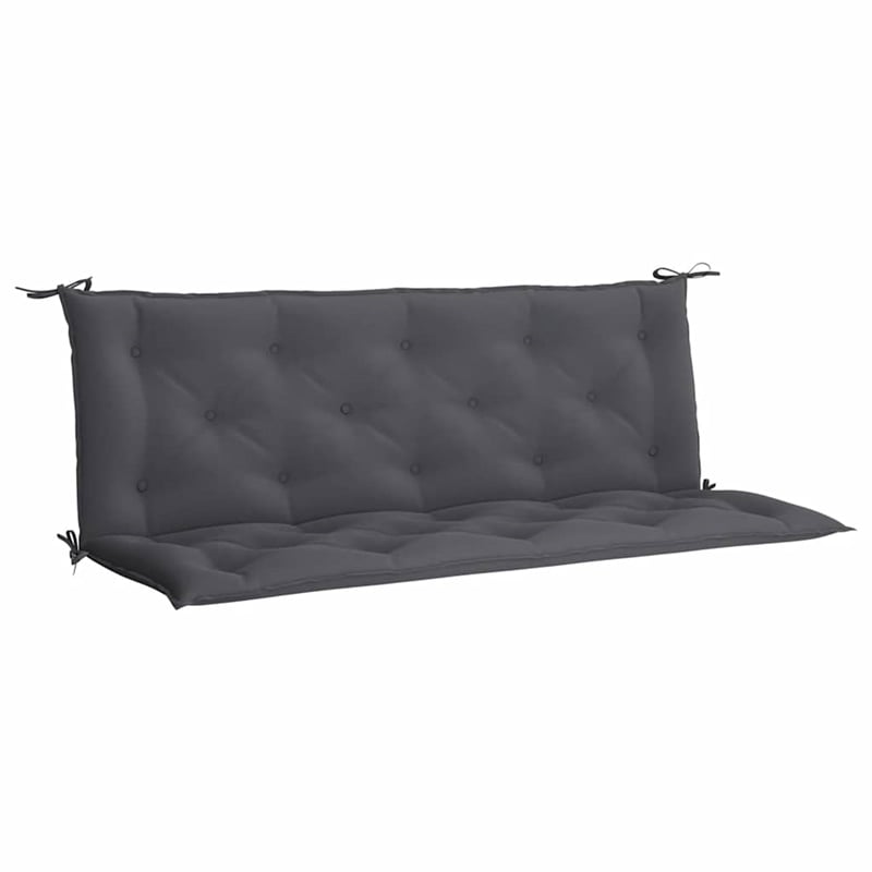 Bowery Hill Contemporary Garden Bench Cushion in Anthracite (Set of 2 )