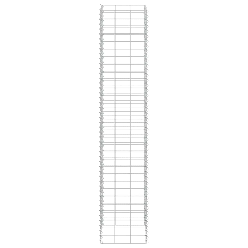 Bowery Hill Contemporary Extra Tall Iron Gabion Raised Bed in Silver