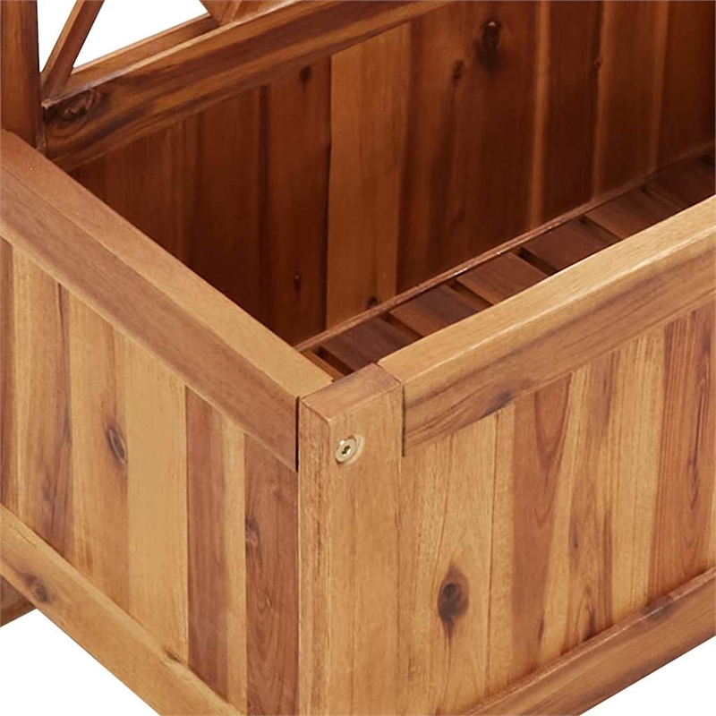 Bowery Hill Solid acacia wood Medium Garden Raised Bed in Natural Wood color