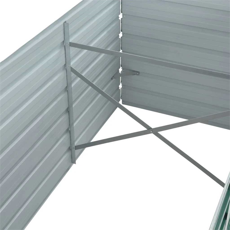 Bowery Hill Contemporary Galvanized Steel Raised Bed in Green