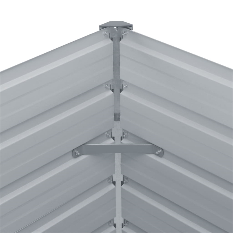 Bowery Hill Galvanized steel Large Durable Raised Bed Raised Bed in Gray