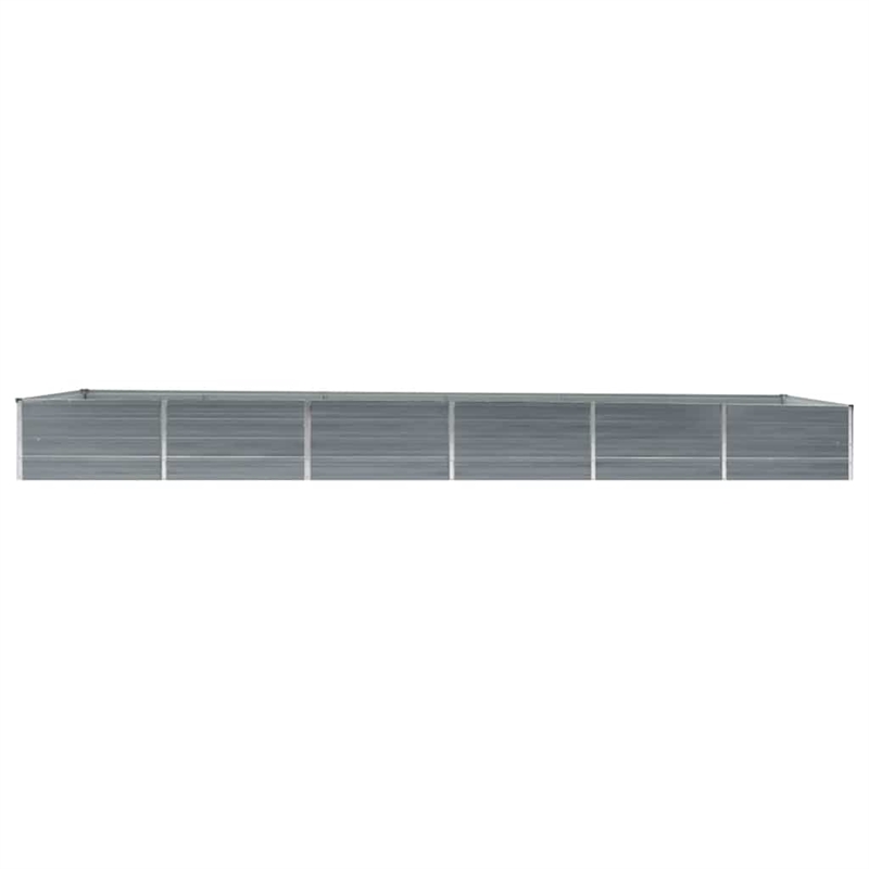 Bowery Hill Galvanized steel Large Durable Raised Bed Raised Bed in Gray