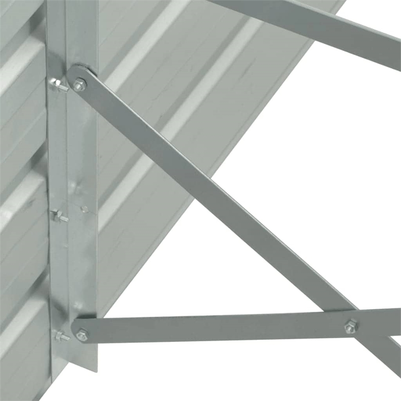 Bowery Hill Galvanized steel Large Durable Raised Bed Raised Bed in Gray