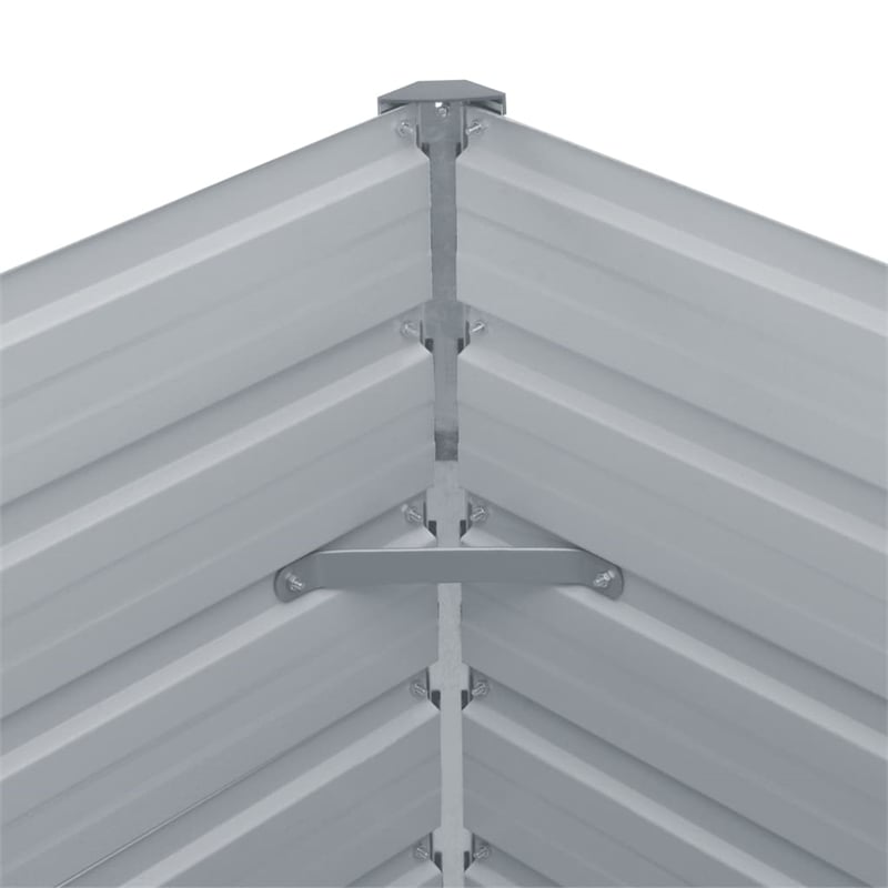 Bowery Hill Galvanized steel Large Durable Raised Bed Raised Bed in Gray
