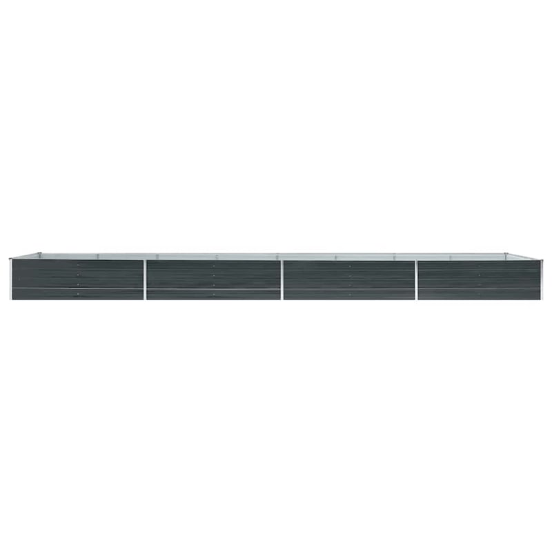Bowery Hill Galvanized Steel Large Raised Bed Raised Bed in Anthracite