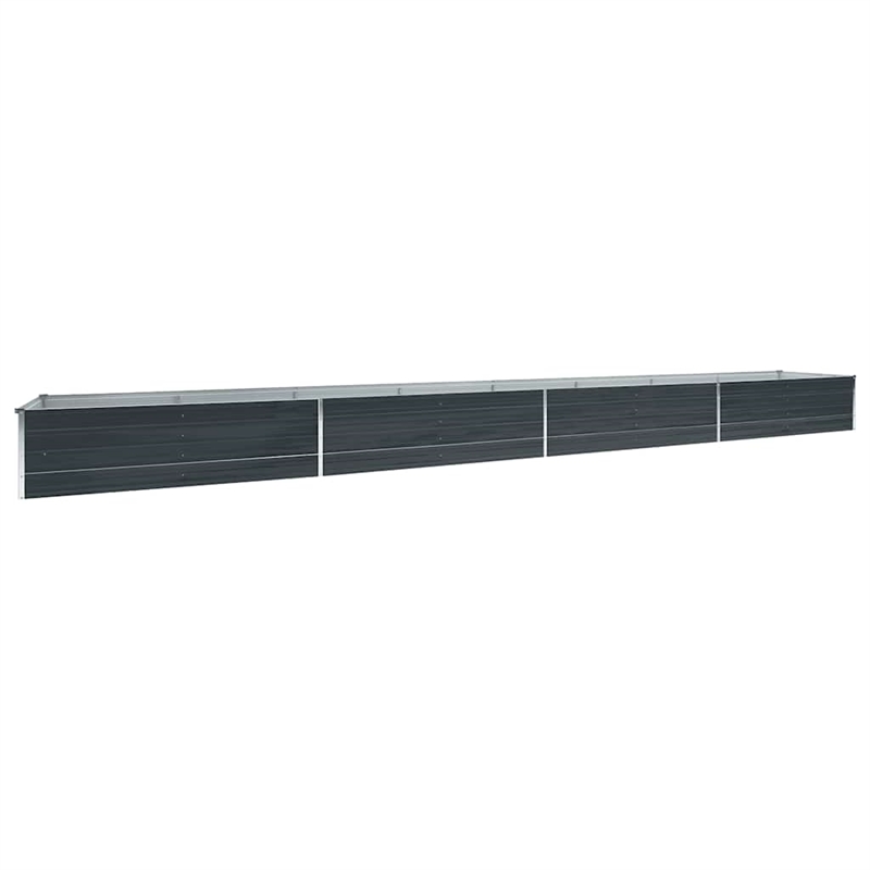 Bowery Hill Galvanized Steel Large Raised Bed Raised Bed in Anthracite