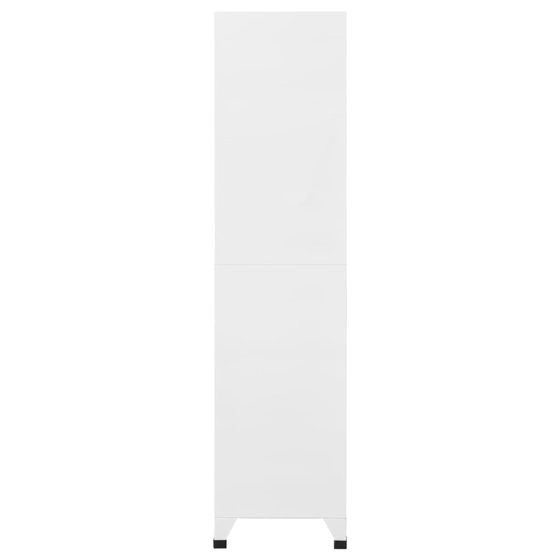 Bowery Hill Contemporary Steel Locker Cabinet in Gray Finish