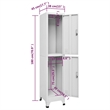 Bowery Hill Steel Medium Rectangular Industrial Locker in Grey