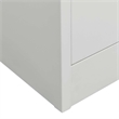Bowery Hill Contemporary Steel Medium Rectangular Wardrobe in Light Grey