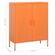 Bowery Hill Rectangular Steel Medium Storage Cabinet in Orange