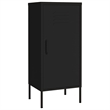 Bowery Hill Steel Medium Rectangular Storage Cabinet in Black