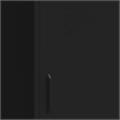 Bowery Hill Steel Medium Rectangular Storage Cabinet in Black