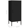Bowery Hill Steel Medium Rectangular Storage Cabinet in Black