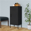 Bowery Hill Steel Medium Rectangular Storage Cabinet in Black