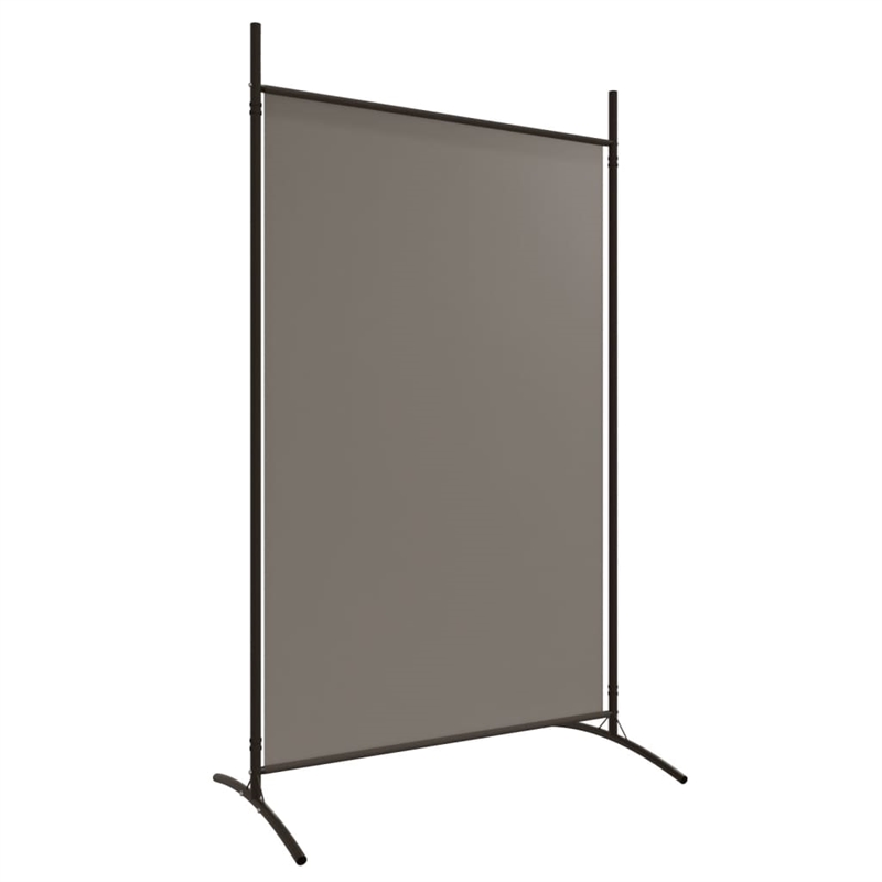 Bowery Hill Contemporary 6-Panel Room Divider in Anthracite Fabric