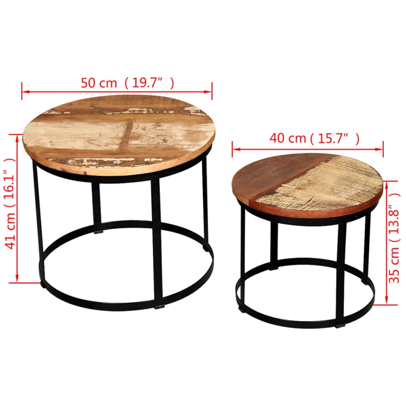 Bowery Hill Solid Reclaimed Wood and Iron Coffee Table in Brown and Black