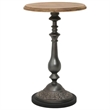 Bowery Hill Solid Fir Wood & Steel Small Simplistic End Table in Brown
