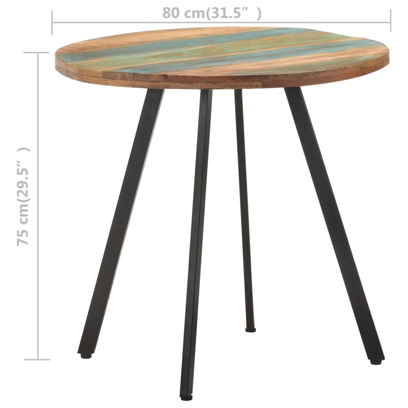 Bowery Hill Contemporary Wood Finish Dining Table in Multi-Color