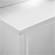 Bowery Hill Stainless Steel Work Table with Sliding Doors in White