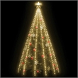Bowery Hill Contemporary Warm White PVC Tree Light in Dark Green