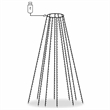 Bowery Hill Contemporary Warm White PVC Tree Light in Dark Green