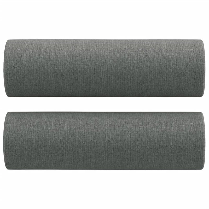 Bowery Hill Large Metal Sofa Set in Dark Grey Polyester Fabric