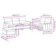 Bowery Hill Contemporary Metal Sofa Set in Dark Grey Fabric Polyester