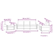 Bowery Hill Contemporary Rectangular Sofa Set in Light Gray Velvet