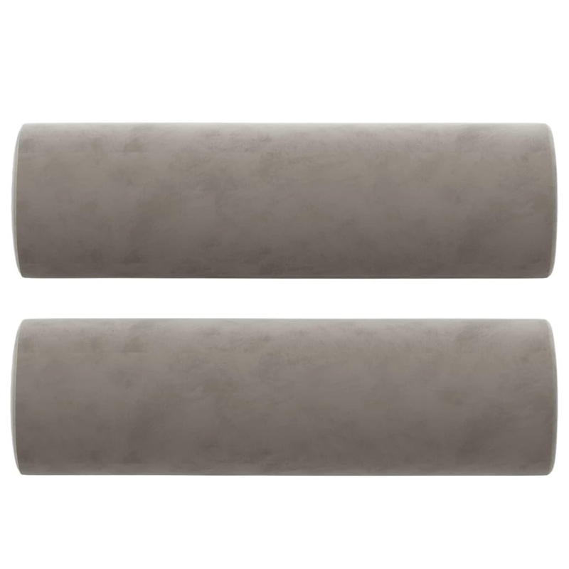 Bowery Hill Metal 2-Seater Sofa in Light Grey Polyester Velvet