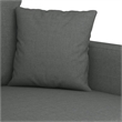Bowery Hill Large Rectangular Sofa Set in Dark Gray Polyester