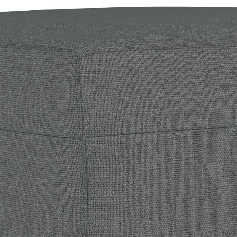 Bowery Hill Contemporary Metal Sofa Set in Dark Grey Polyester Fabric