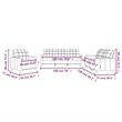 Bowery Hill Polyester Black Sofa Set Rectangular Seats 7 30.3