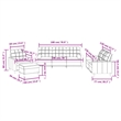 Bowery Hill Contemporary 4 Piece Sofa Set in Dark Gray Polyester