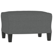 Bowery Hill Contemporary Metal Sofa Set in Dark Grey Polyester Fabric