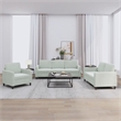 Bowery Hill Contemporary Sofa Set in Light Grey Finish Velvet