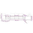 Bowery Hill Large Metal Sofa Set in Dark Grey Polyester Velvet
