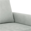 Bowery Hill Contemporary 2 Piece Sofa Set in Light Gray Velvet