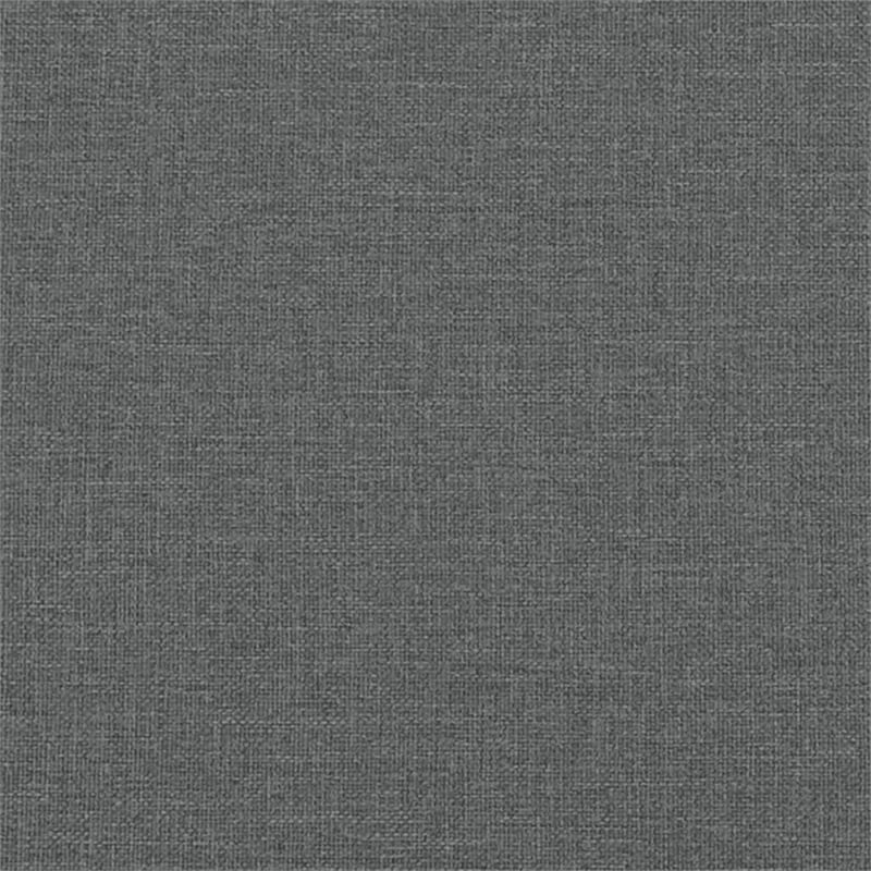 Bowery Hill Contemporary 3-Seater Sofa with Footstool in Dark Gray