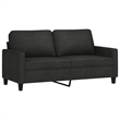 Bowery Hill Contemporary Metal Sofa Set in Black Fabric Polyester