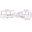 Bowery Hill Contemporary Metal Sofa Set in Black Fabric Polyester