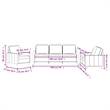 Bowery Hill Contemporary Metal Sofa Set in Black Polyester Velvet