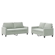 Bowery Hill Contemporary Sofa Set in Light Gray Finish Velvet