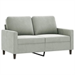 Bowery Hill Contemporary Sofa Set in Light Gray Finish Velvet
