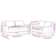 Bowery Hill Contemporary Sofa Set in Light Gray Finish Velvet