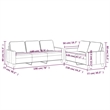 Bowery Hill Contemporary 2-Piece Sofa Set in Light Gray Velvet